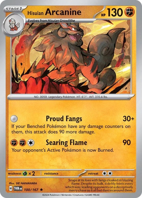 Hisuian Arcanine (100) - Twilight Masquerade