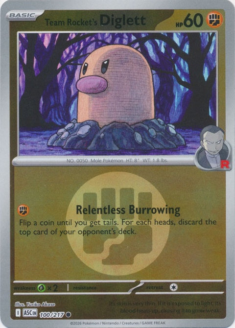Team Rocket's Diglett (100) - ME: Ascended Heroes