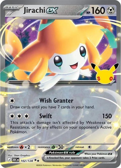 Jirachi Ex (102) - ME: 30th Celebration