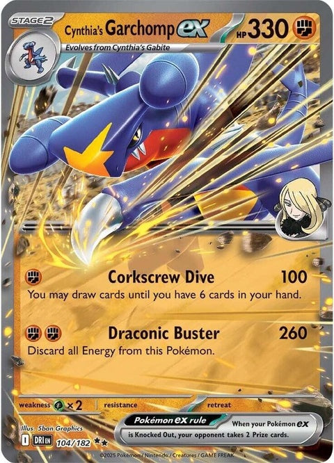 Cynthia's Garchomp Ex (104) - Destined Rivals