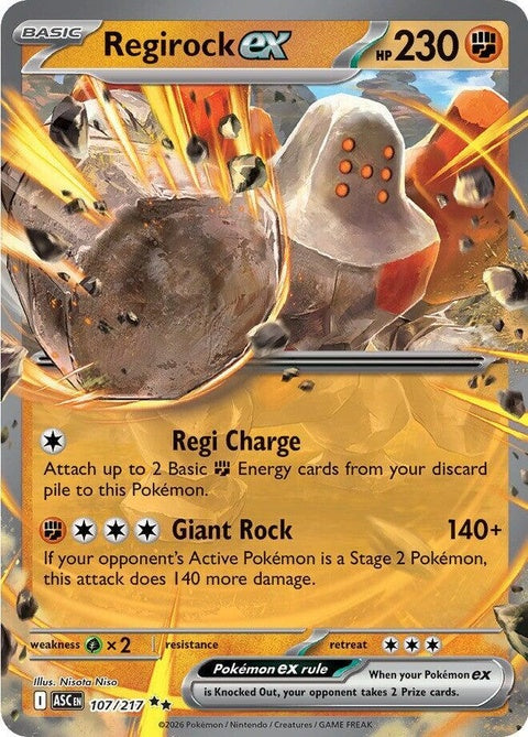 Regirock Ex (107) - ME: Ascended Heroes