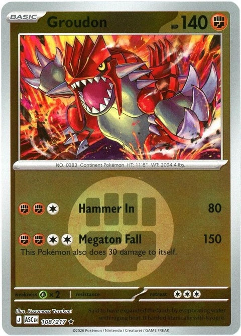 Groudon (108) - ME: Ascended Heroes
