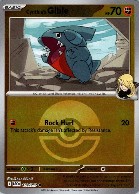 Cynthia's Gible (109) - ME: Ascended Heroes