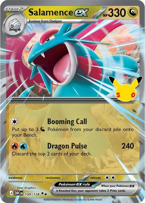 Salamence Ex (109) - ME: 30th Celebration