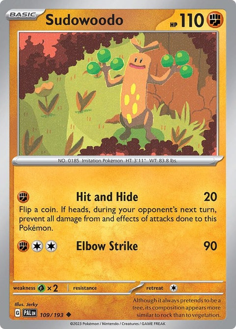 Sudowoodo (109) - Paldea Evolved