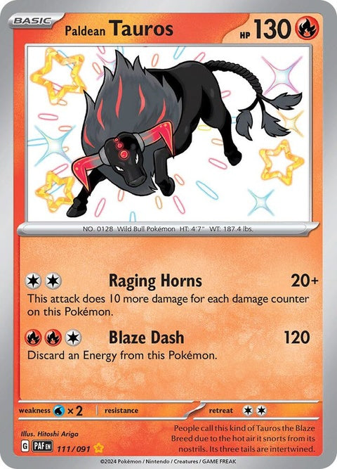 Paldean Tauros (111) - Paldean Fates
