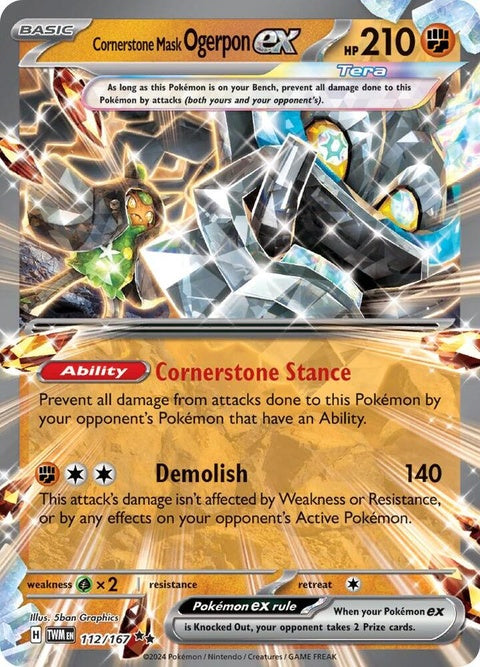 Cornerstone Mask Ogerpon Ex (112) - Twilight Masquerade