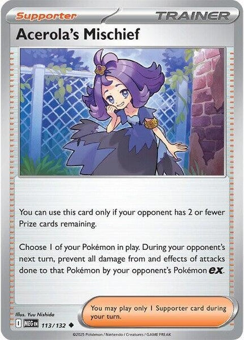 Acerola's Mischief (113) - Mega Evolution