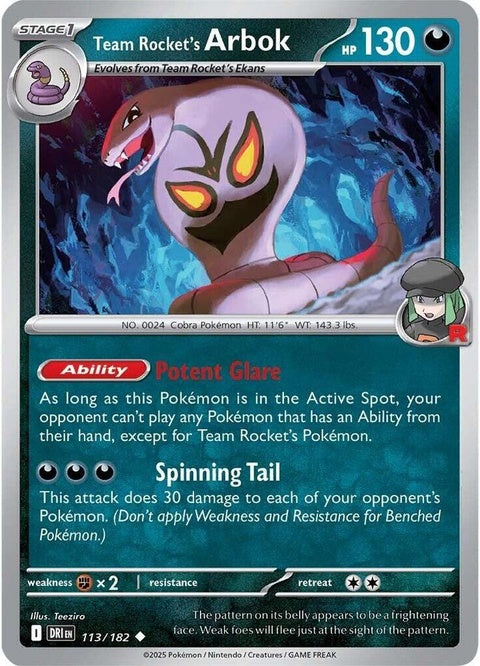 Team Rocket's Arbok (113) - Destined Rivals