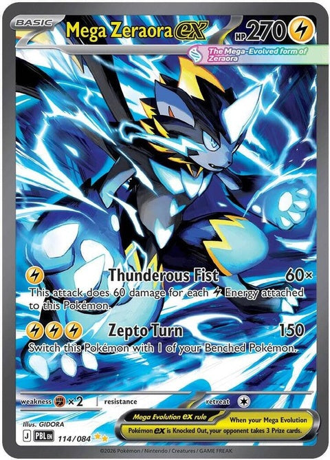 Mega Zeraora Ex (114) - ME05: Pitch Black
