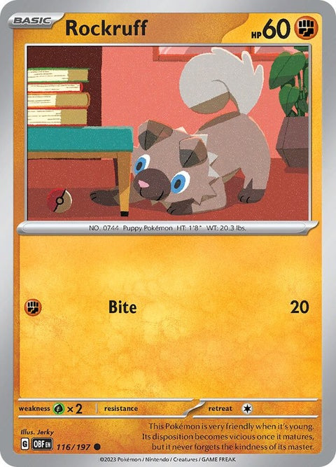 Rockruff (116) - Obsidian Flames