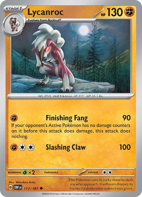 Lycanroc (117) - Obsidian Flames