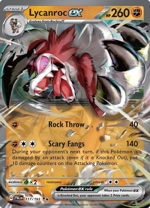 Lycanroc Ex (117) - Paldea Evolved