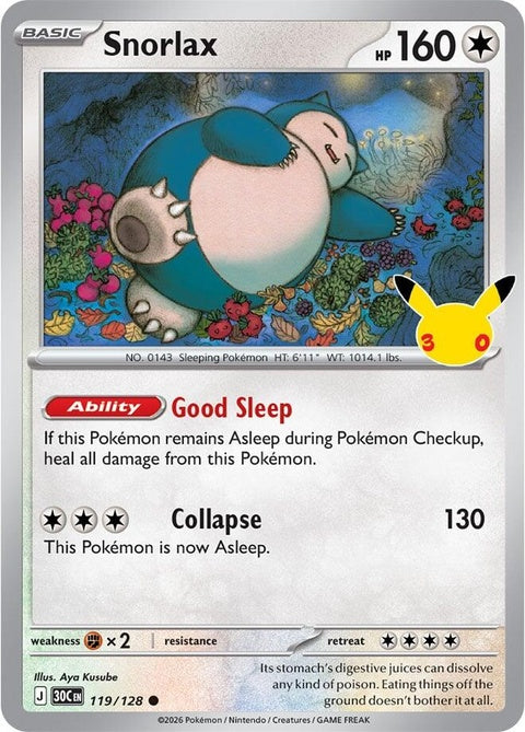 Snorlax (119) - ME: 30th Celebration