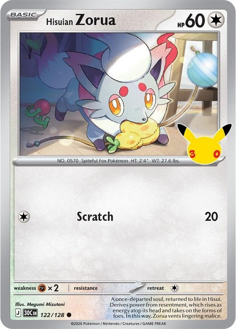 Hisuian Zorua (122) - ME: 30th Celebration