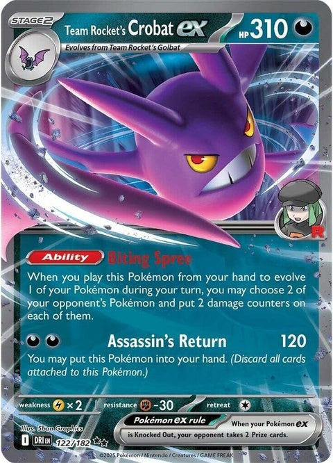 Team Rocket's Crobat Ex (122) - Destined Rivals