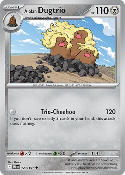 Alolan Dugtrio (123) - Surging Sparks