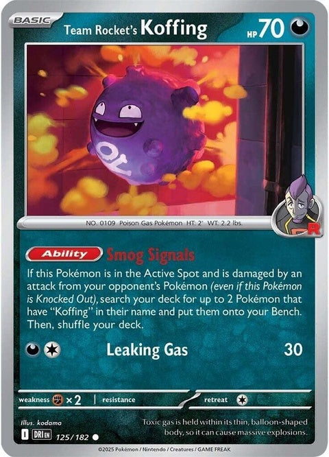 Team Rocket's Koffing (125) - Destined Rivals