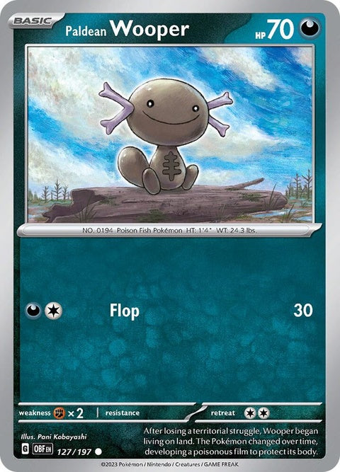 Paldean Wooper (127) - Obsidian Flames