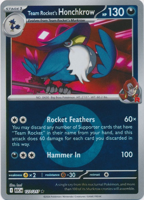 Team Rocket's Honchkrow (127) - ME: Ascended Heroes