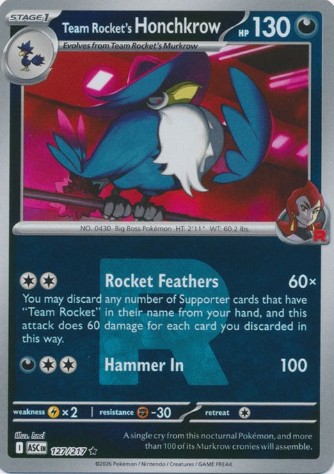 Team Rocket's Honchkrow (127) - ME: Ascended Heroes