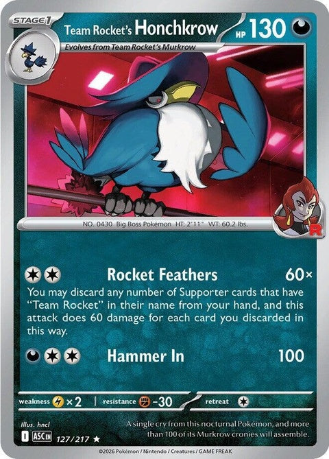 Team Rocket's Honchkrow (127) - ME: Ascended Heroes