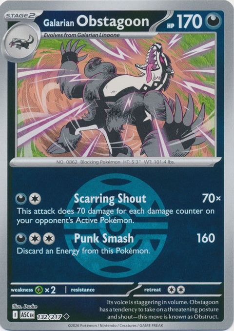 Galarian Obstagoon (132) - ME: Ascended Heroes