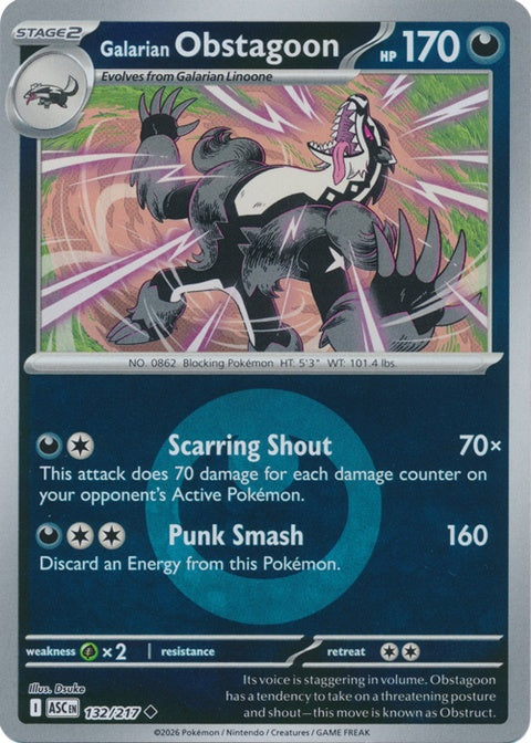 Galarian Obstagoon (132) - ME: Ascended Heroes