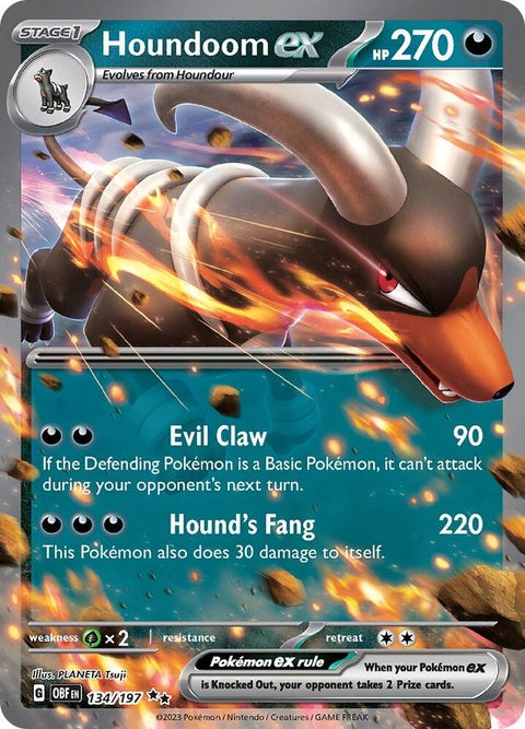 Houndoom Ex (134) - Obsidian Flames