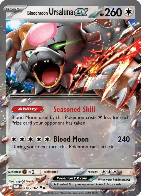 Bloodmoon Ursaluna Ex (141) - Twilight Masquerade