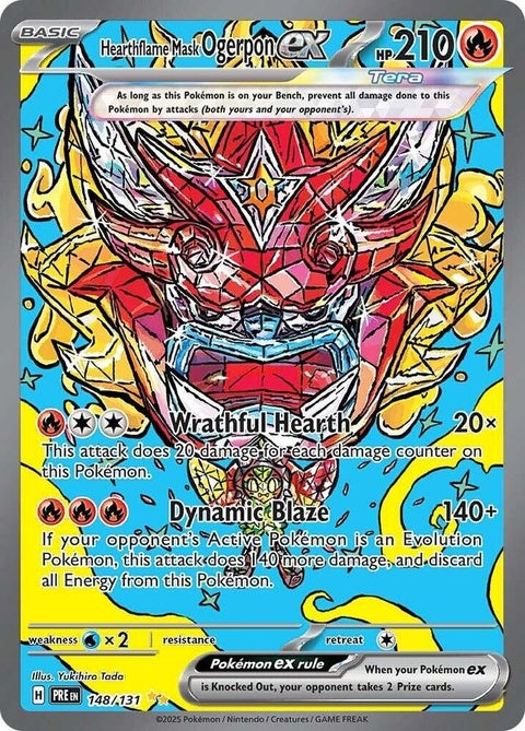 Hearthflame Mask Ogerpon Ex (148) - Prismatic Evolutions