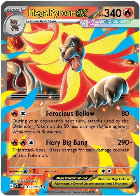 Mega Pyroar Ex (15) - ME04: Chaos Rising