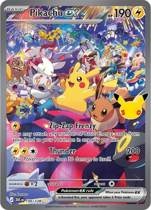 Pikachu Ex (150) - ME: 30th Celebration