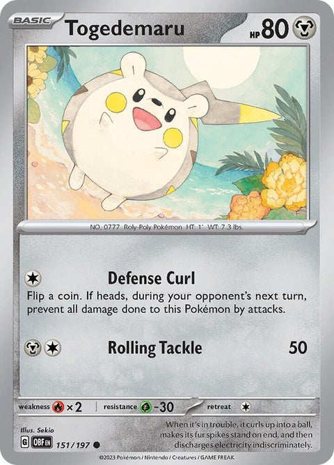 Togedemaru (151) - Obsidian Flames