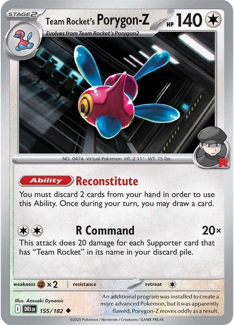 Team Rocket's Porygon-Z (155) - Destined Rivals