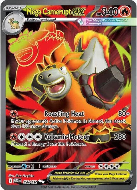 Mega Camerupt Ex (156) - Mega Evolution