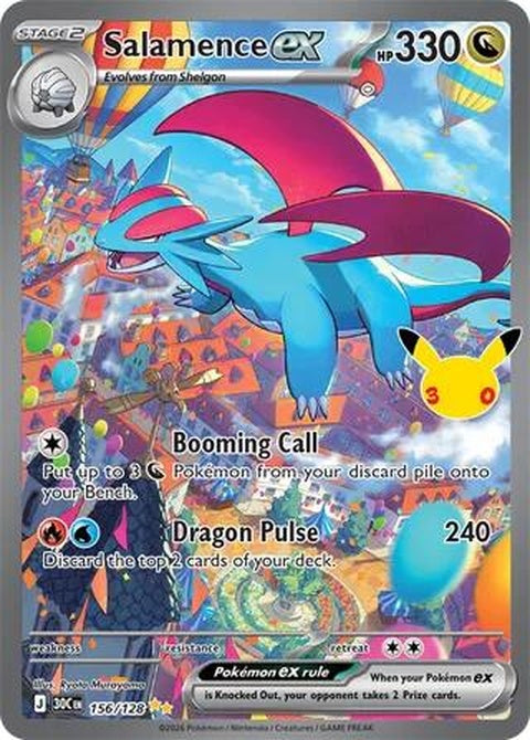Salamence Ex (156) - ME: 30th Celebration