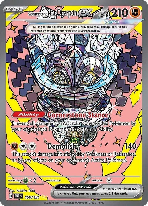Cornerstone Mask Ogerpon Ex (160) - Prismatic Evolutions