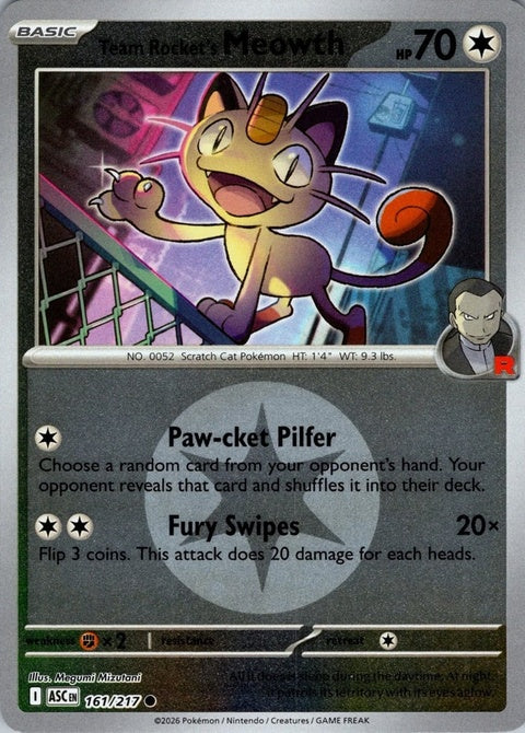 Team Rocket's Meowth (161) - ME: Ascended Heroes