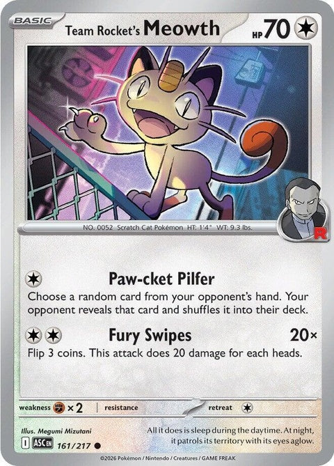 Team Rocket's Meowth (161) - ME: Ascended Heroes