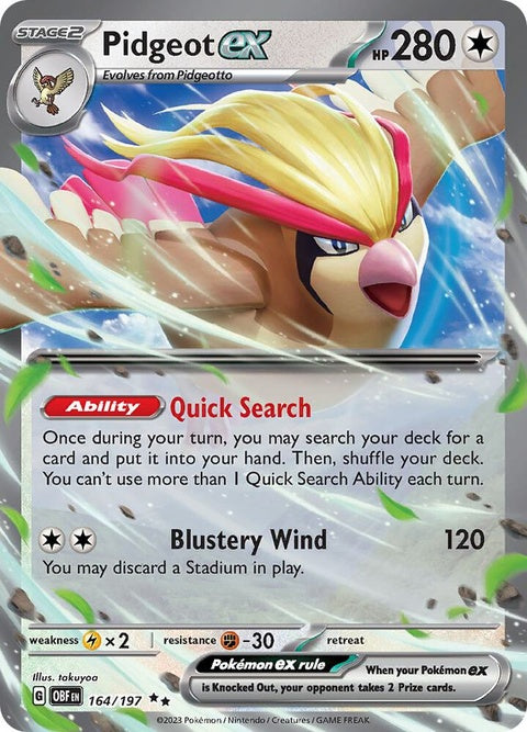 Pidgeot Ex (164) - Obsidian Flames