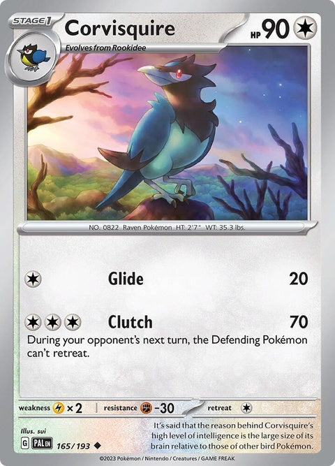 Corvisquire (165) - Paldea Evolved