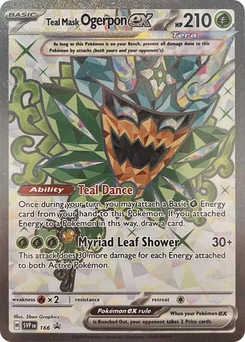 Teal Mask Ogerpon Ex (166) - Scarlet & Violet Black Star Promos