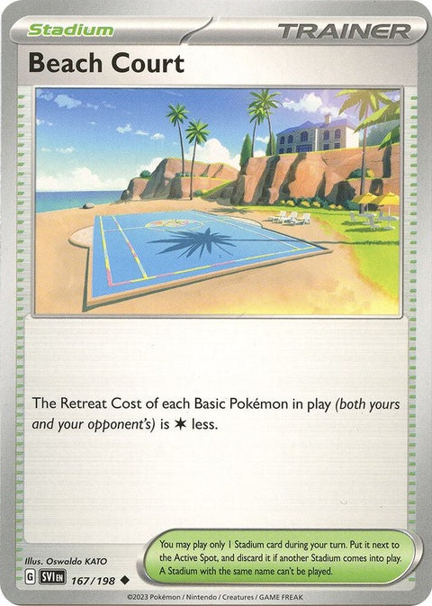 Beach Court (167) - Scarlet & Violet
