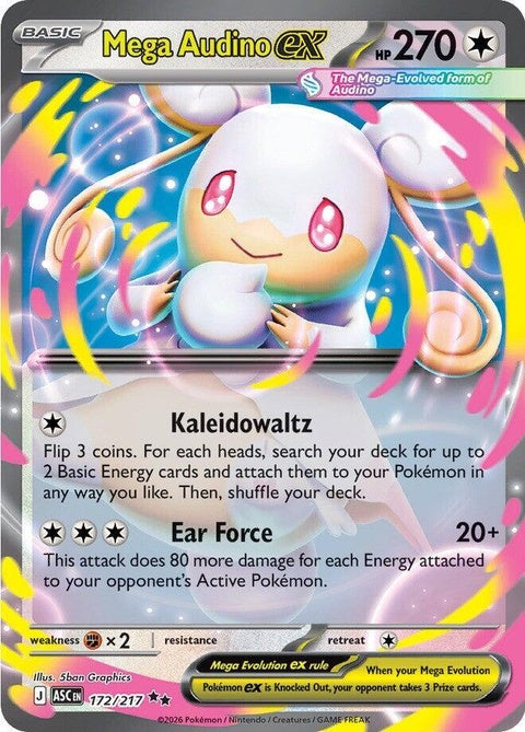 Mega Audino Ex (172) - ME: Ascended Heroes