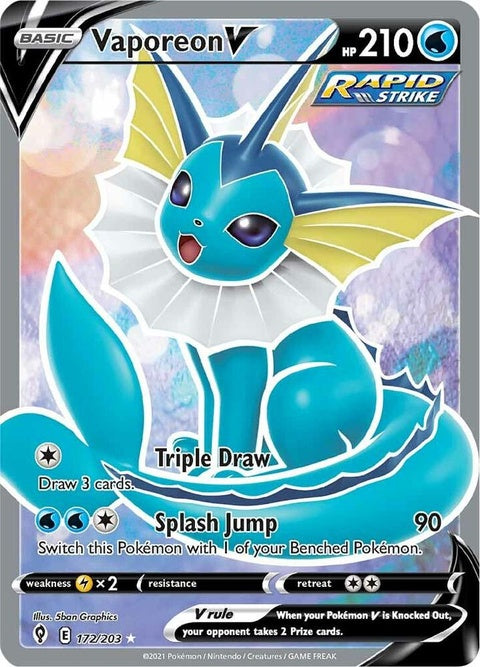 Vaporeon V (172) - Evolving Skies