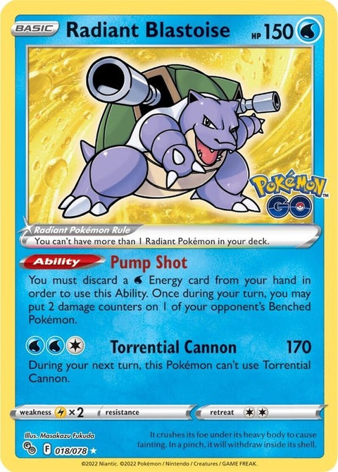 Radiant Blastoise (18) - Pokémon GO