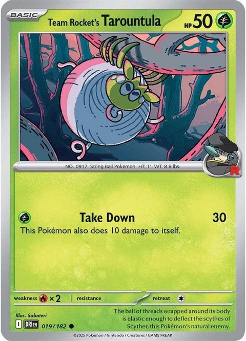 Team Rocket's Tarountula (19) - Destined Rivals