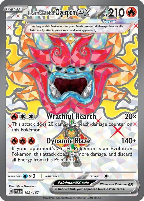 Hearthflame Mask Ogerpon Ex (192) - Twilight Masquerade
