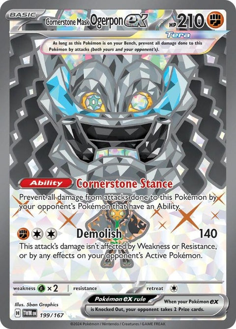 Cornerstone Mask Ogerpon Ex (199) - Twilight Masquerade